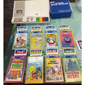VTG 1984 Electronic Talk 'N Play Child Guidance Case 9 Tapes 8 Books *Parts Only